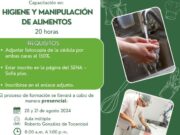 Convocatoria gratuita sobre “Higiene y Manipulación de Alimentos” en Tocancipá