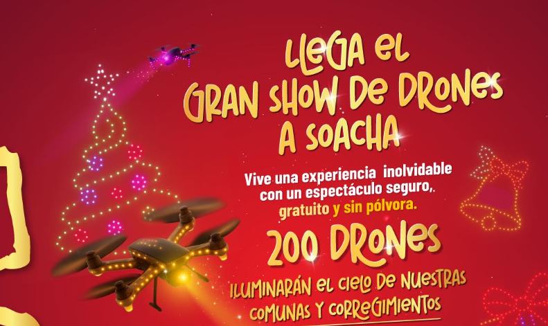 200 drones llenarán de luz el cielo de Soacha