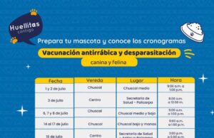 Sopó publica cronograma de vacunación antirrábica y desparasitación para julio