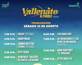 Bogotá reunirá grandes voces del vallenato en el Parque Simón Bolívar