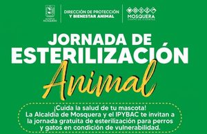 Mosquera invita a esterilizar animales de compañía