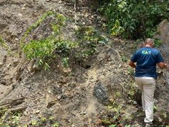 San Cayetano: explotación de arena y piedra queda suspendida por inestabilidad del terreno